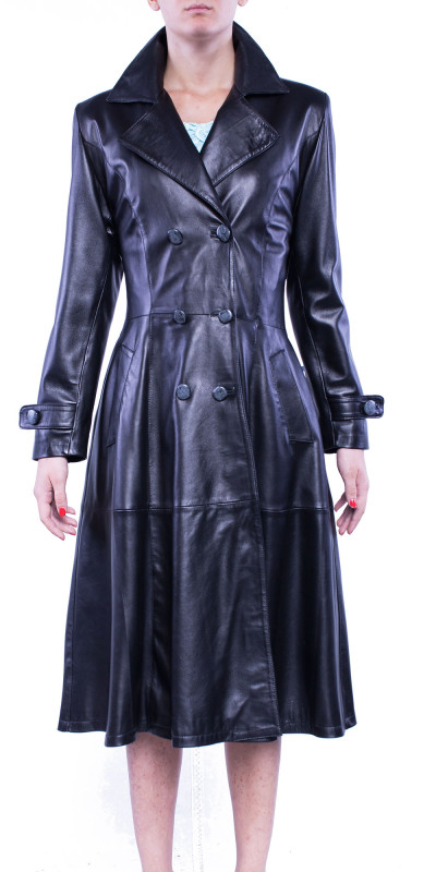 Redingote Leather Coat