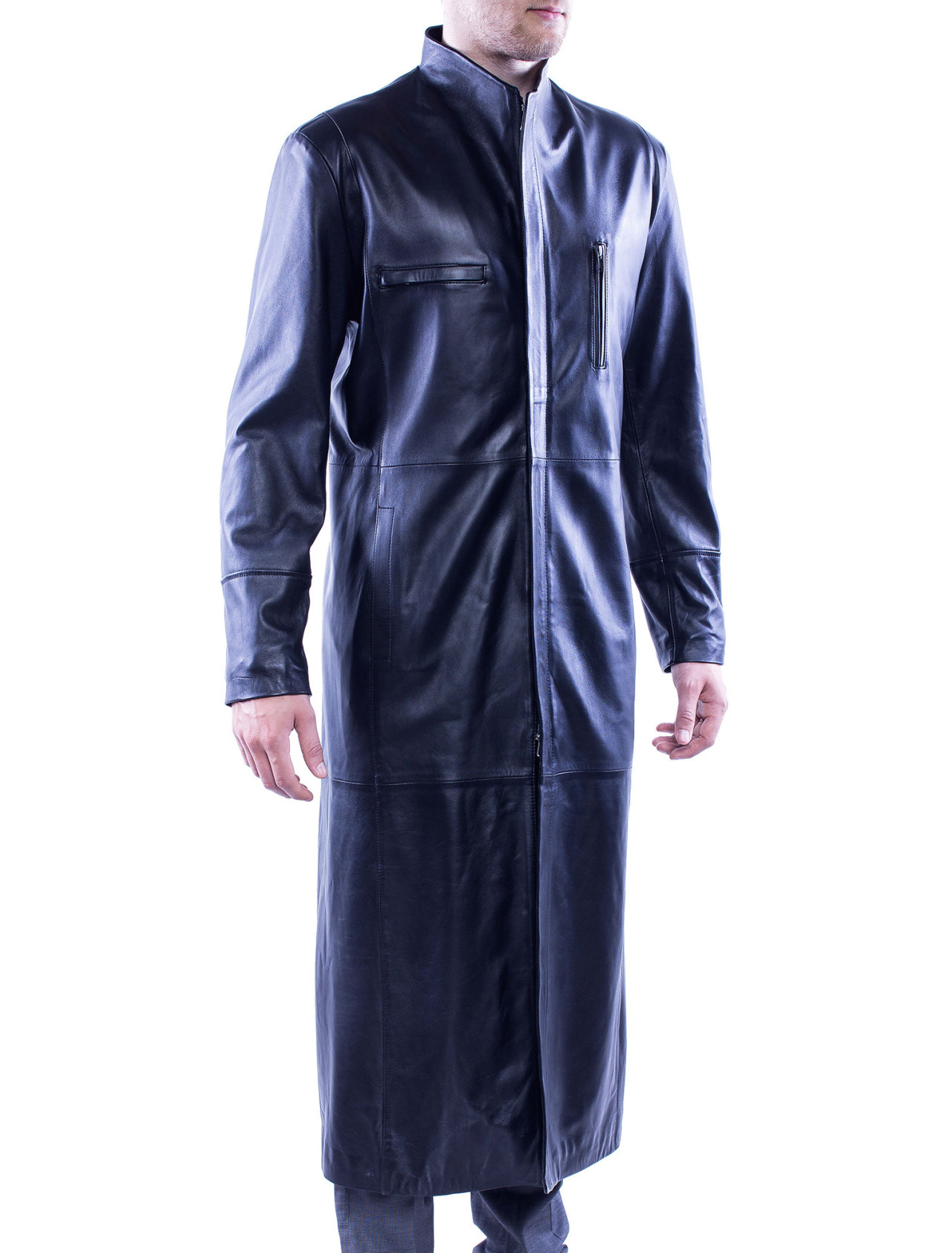 Spaziale Full-Length Leather Coat - Janni Derma