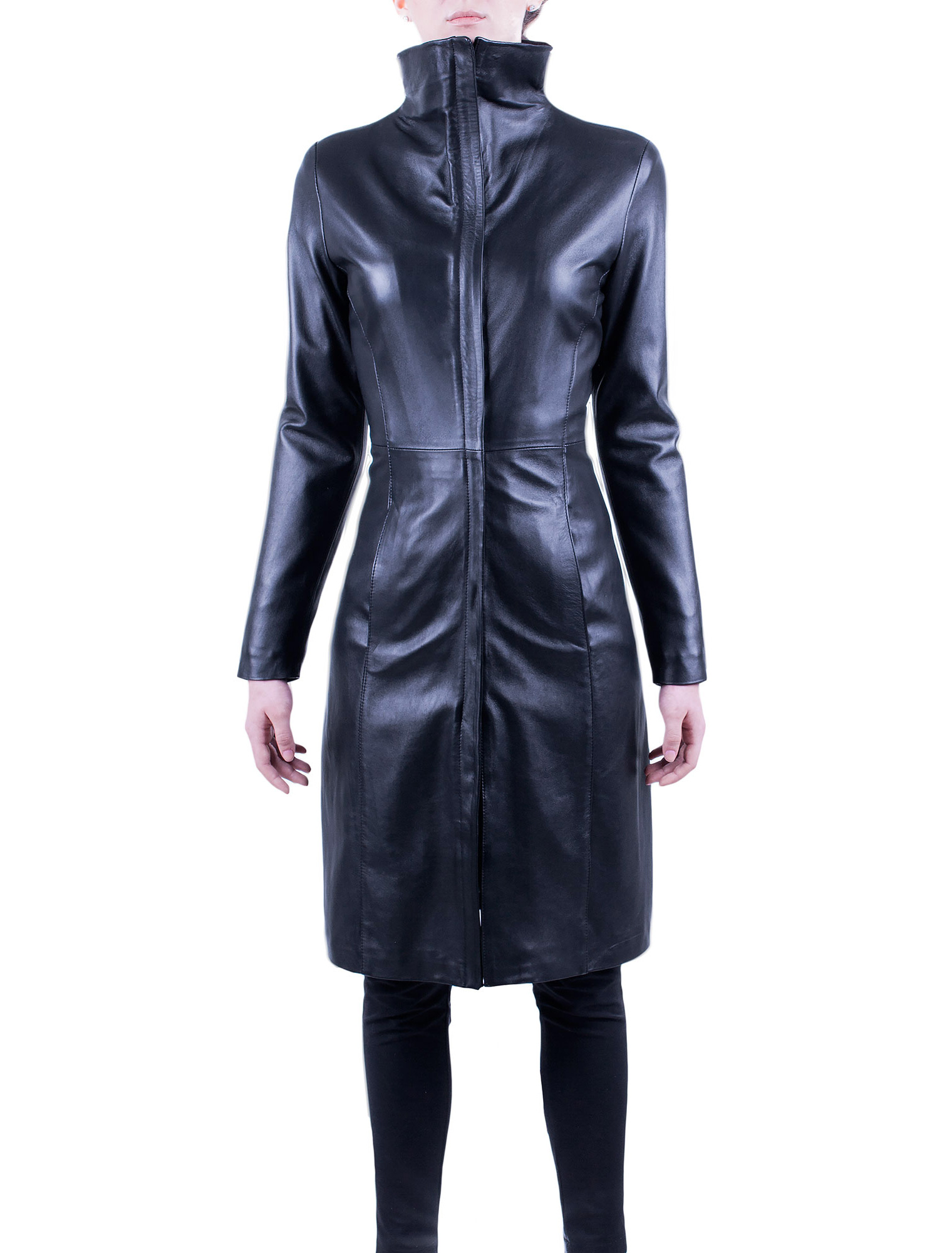 Spaziale Leather Half-Coat
