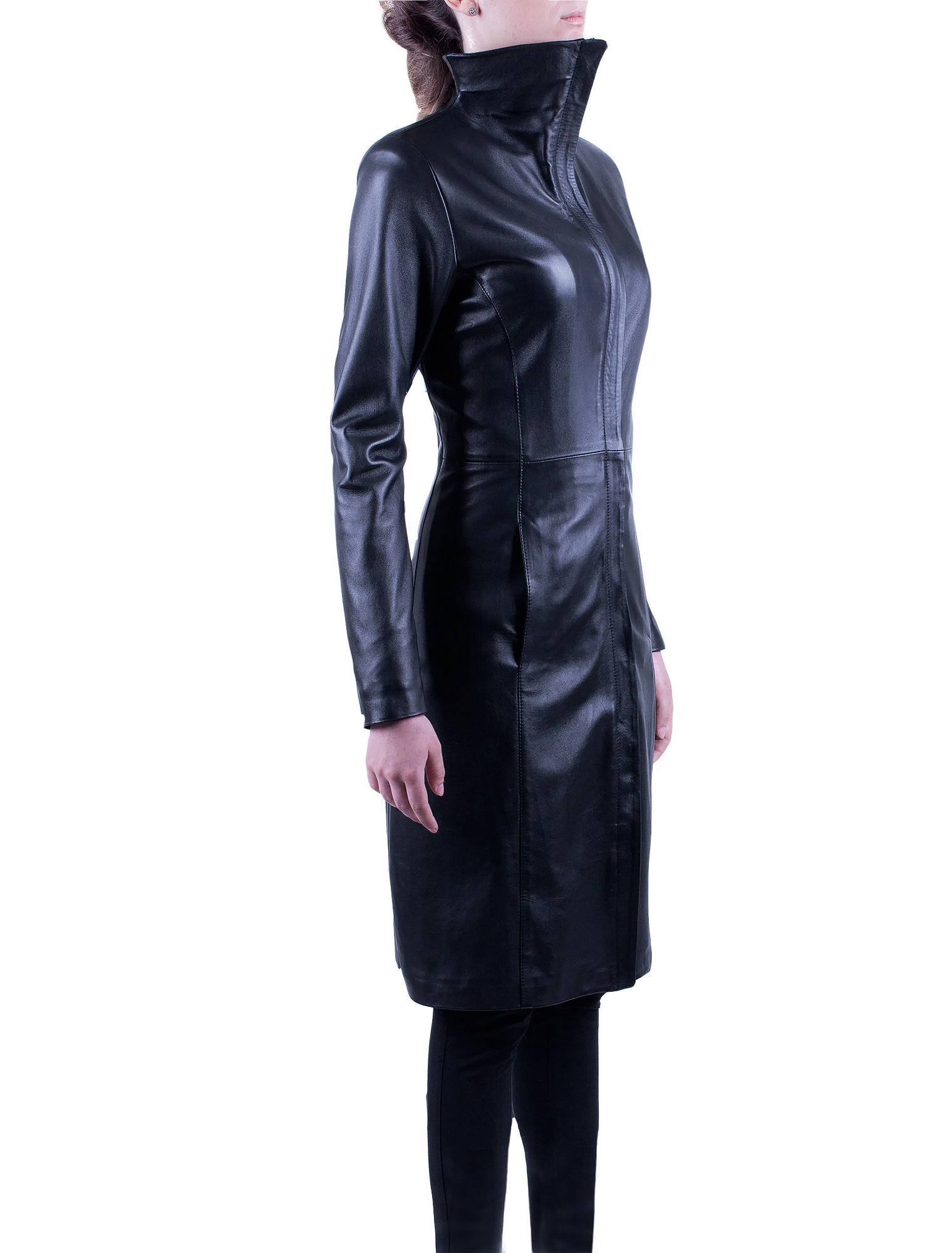 Spaziale Leather Half-Coat